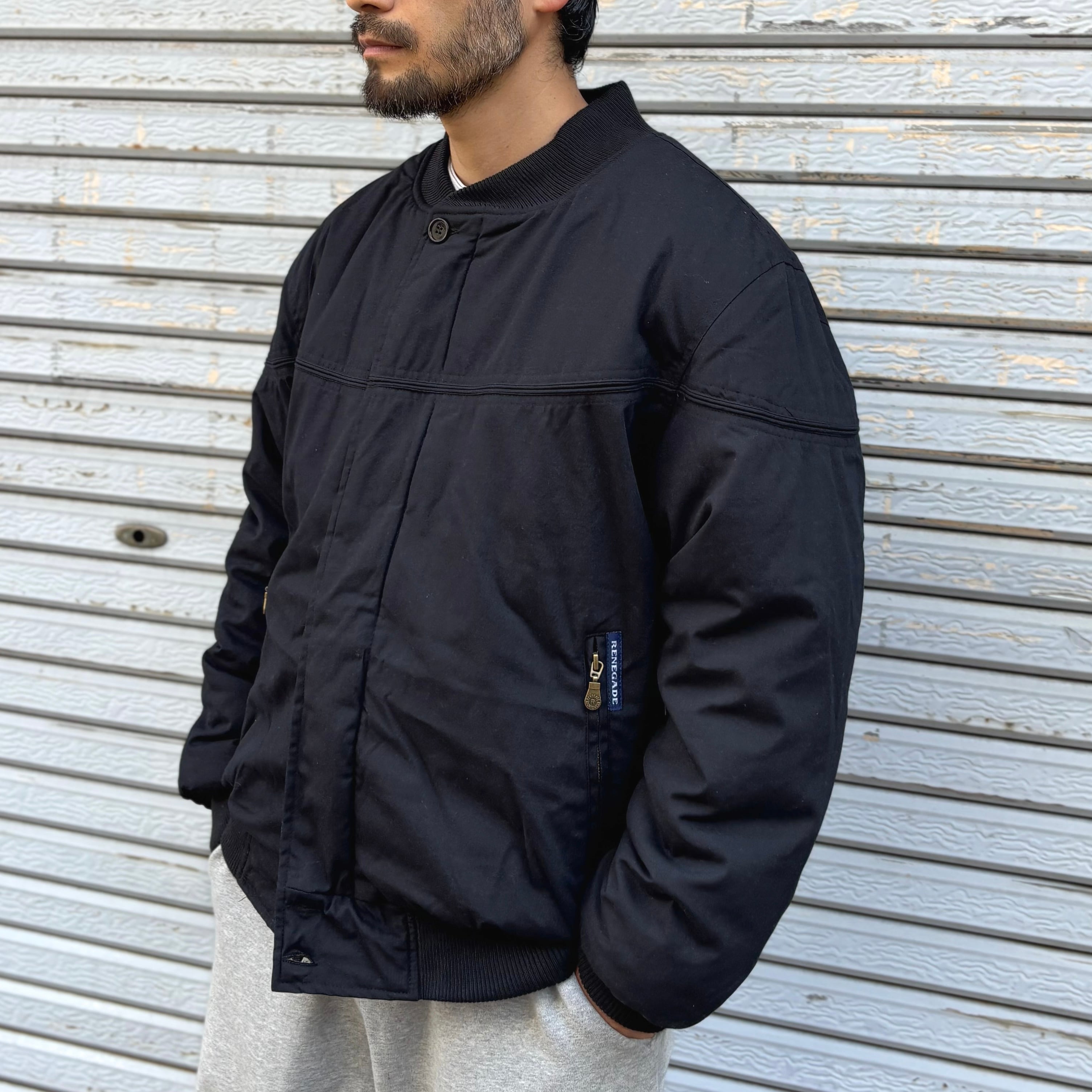RENEGADE SPORTS Padded Nylon Lined Derby Jacket Black / レネゲード