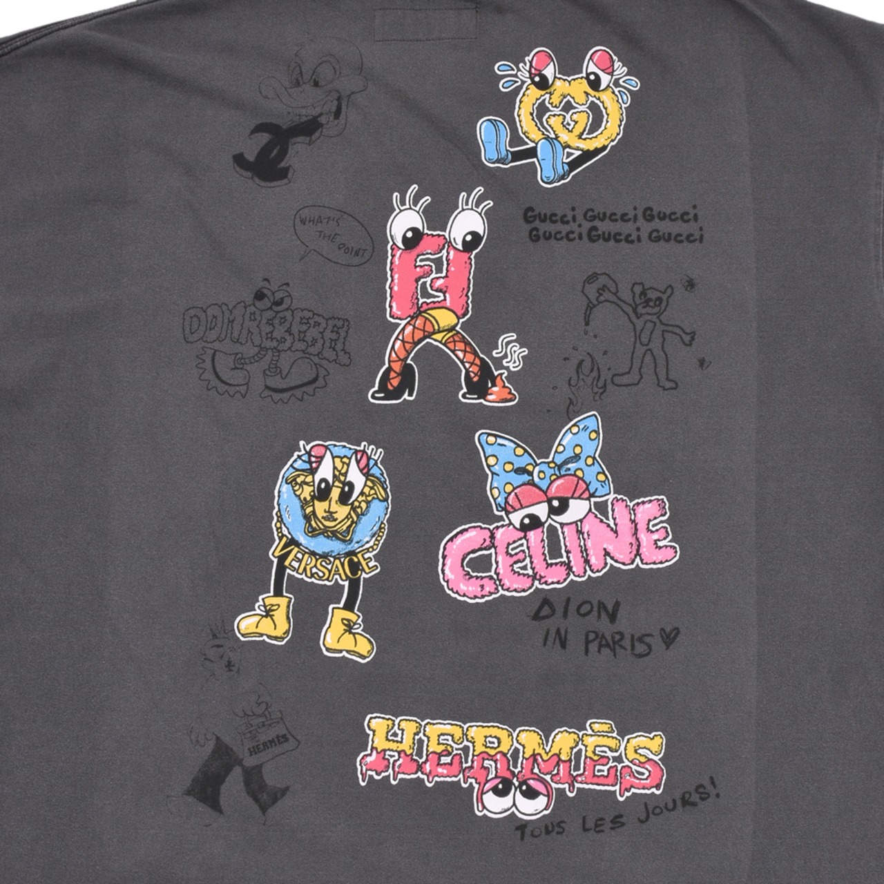 【DOMREBEL】LUXURY SKETCH - T-SHIRT OLD BLACK  FW26 - 5