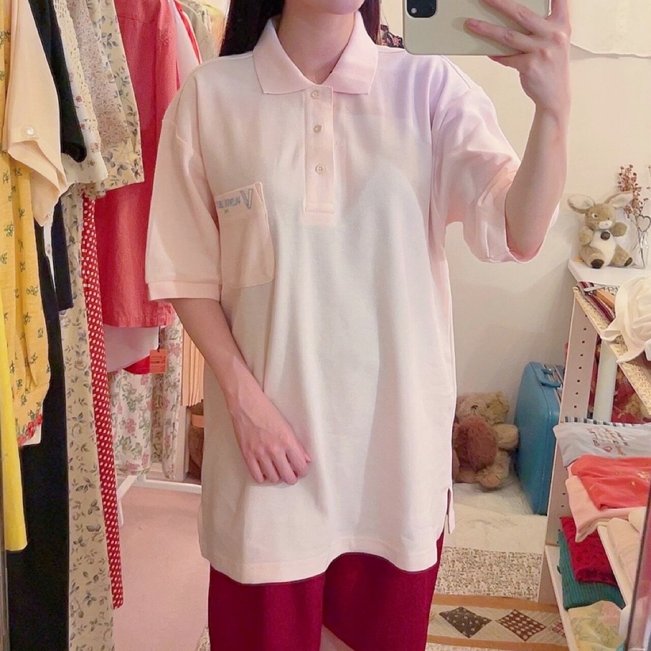 valentino / pale pink polo shirt