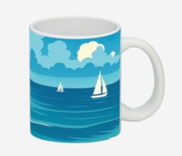 マグカップ 海 Blue Escape 白 ビーチ Atelier Aimy カップ セラミックス 夏 SEA