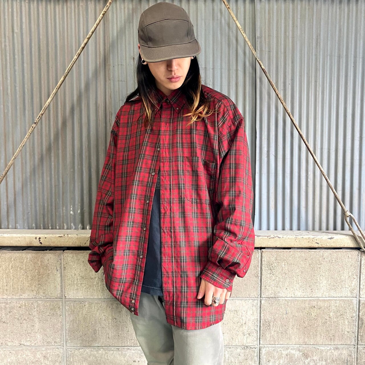 ビッグサイズ PENDLETON ペンドルトン チェック柄 長袖ウールシャツ 