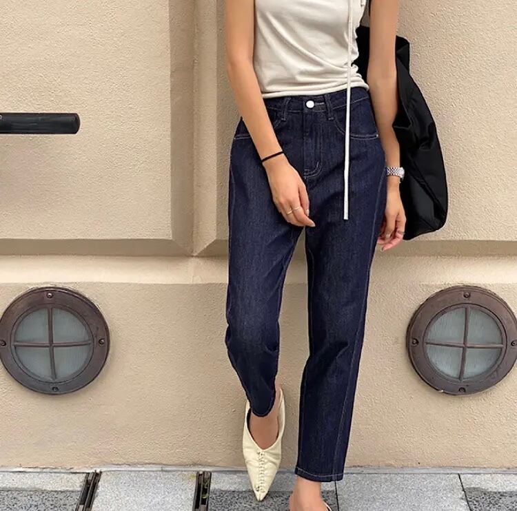 4size / ストレッチステッチデザインデニムパンツ