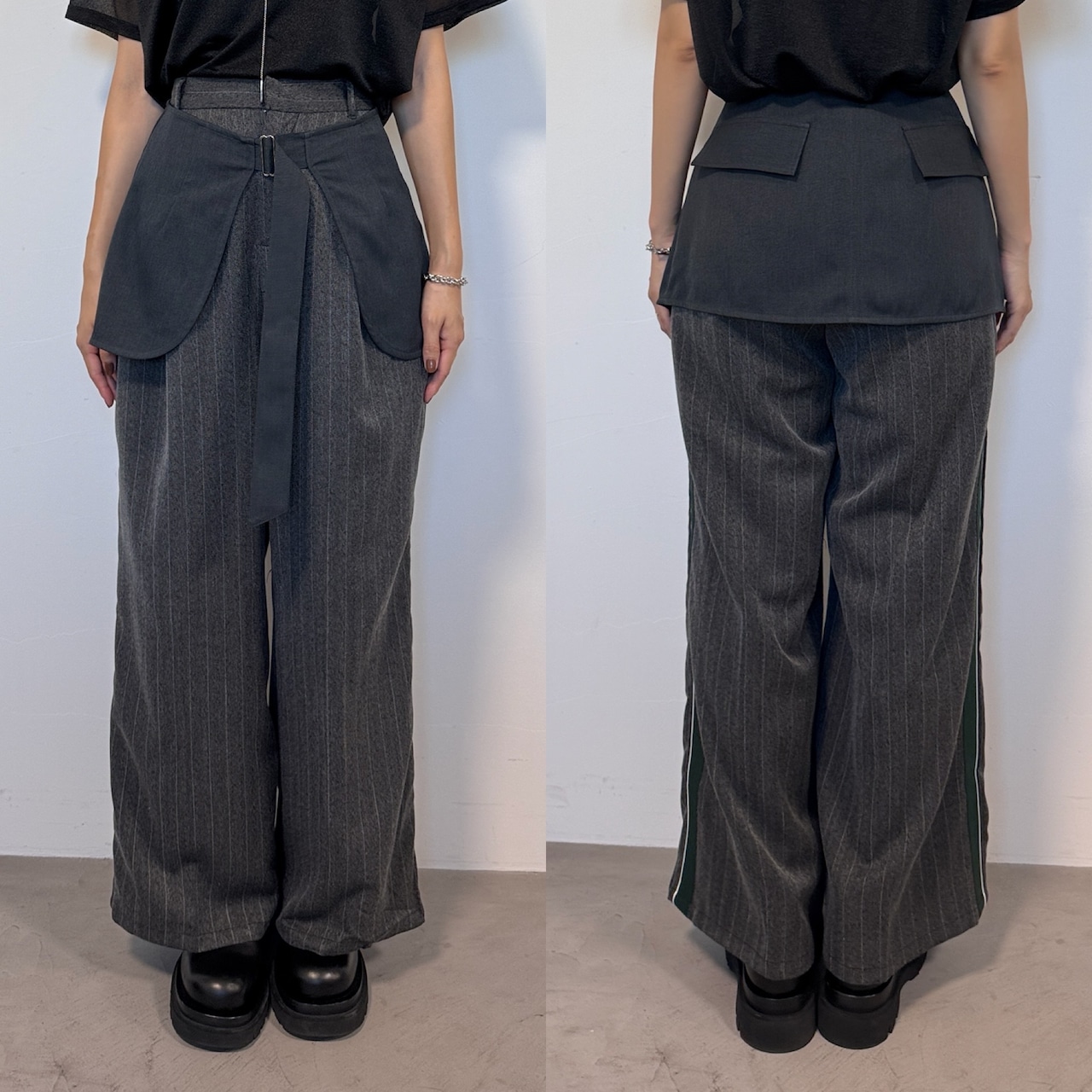 2wayレイヤードラップbelt/ブラック