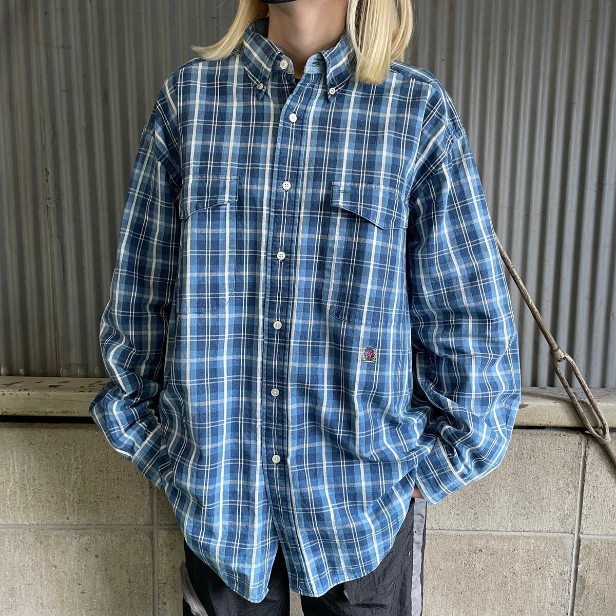 90年代 TOMMY HILFIGER トミーヒルフィガー 長袖 チェックシャツ 