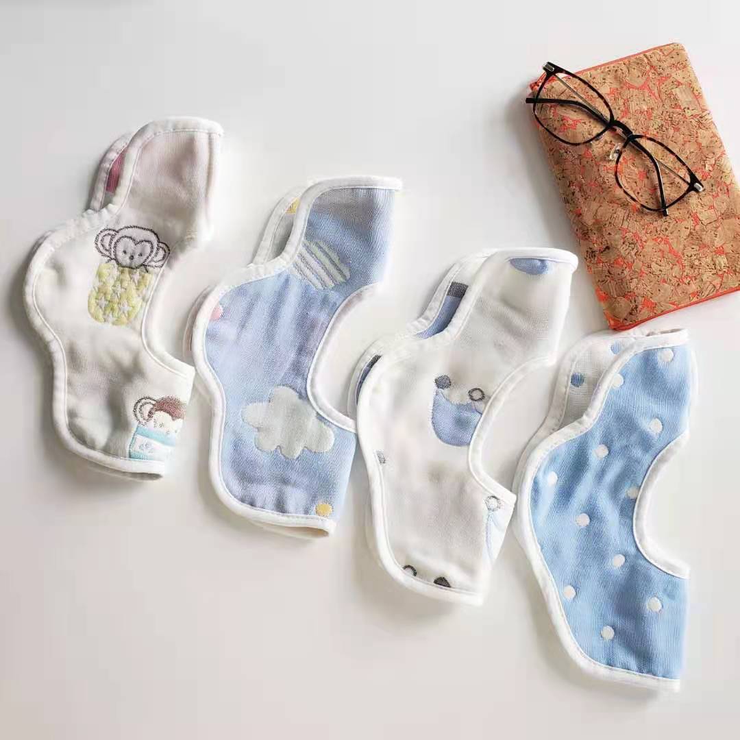 即納 送料無料 六層よだれかけ スタイ 4枚セット リバーシブル可能 防水 丸タイプ ビブ よだれカバー 前掛け 可愛い スタイ 女の子 男の子 おしゃれ ベビー 赤ちゃん 360度 ヨダレ お食事 防水 かわいい オシャレ 子供用 綿 送料無料 Boomboom