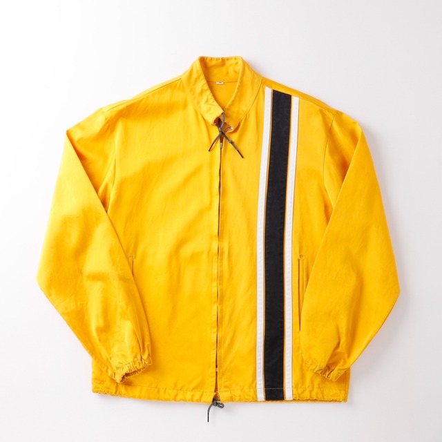 【極美品】50s special vintage jacket satin fabric blouson made in USA  mint condition TALON zipper／  50年代 ヴィンテージ  アメリカ製 サテン ジャケット ブルゾン サイズM USA製  イエロー ミントコンディション