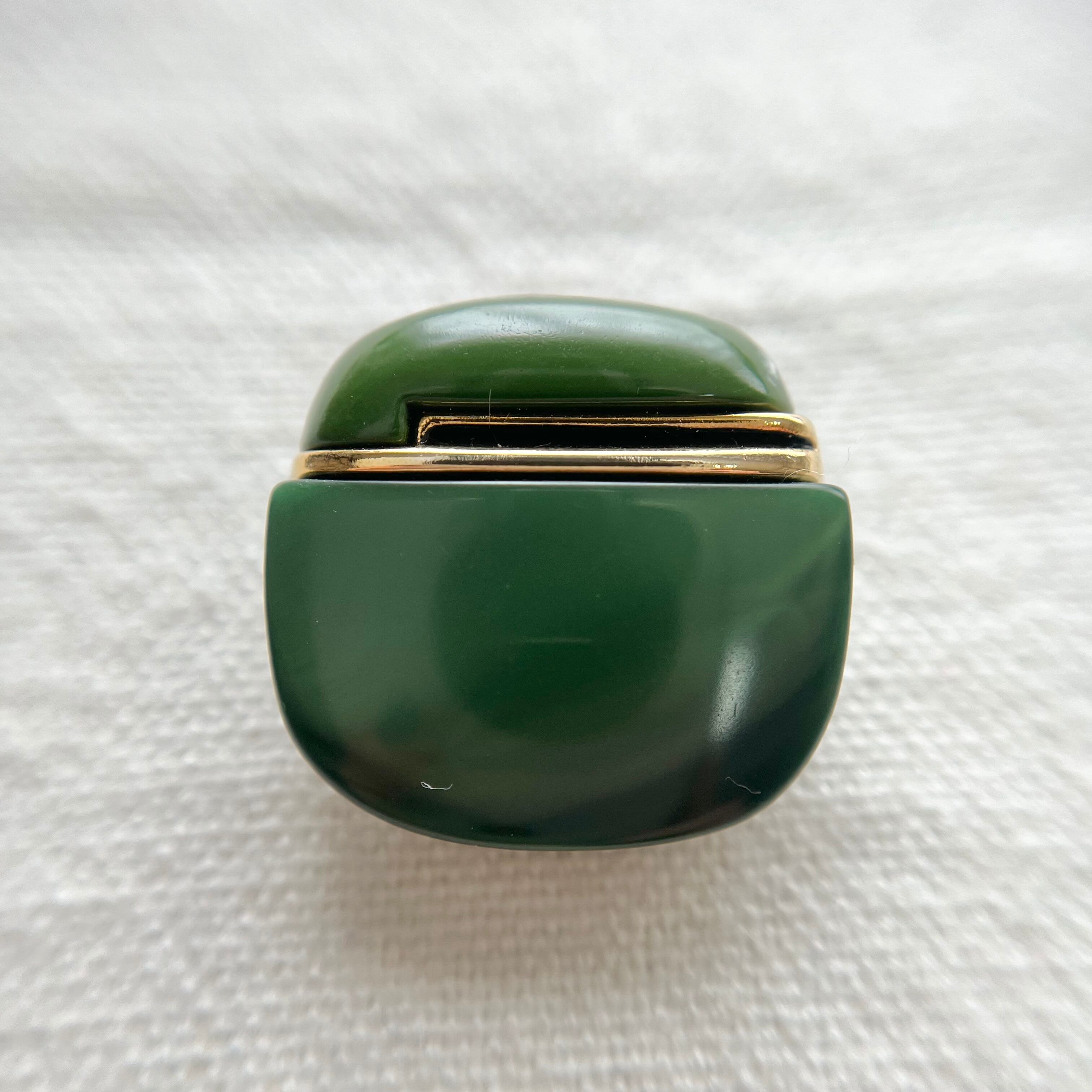 ●『2個セット』スクエア ゴールド2ライン×グリーン 24㎜