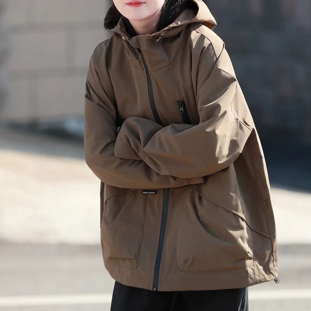 ハイネックボリュームフーディジャケット C01147