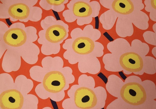 marimekko マリメッコ／MINIUNIKKO ミニウニッコ ファブリック 147×50　コーラル