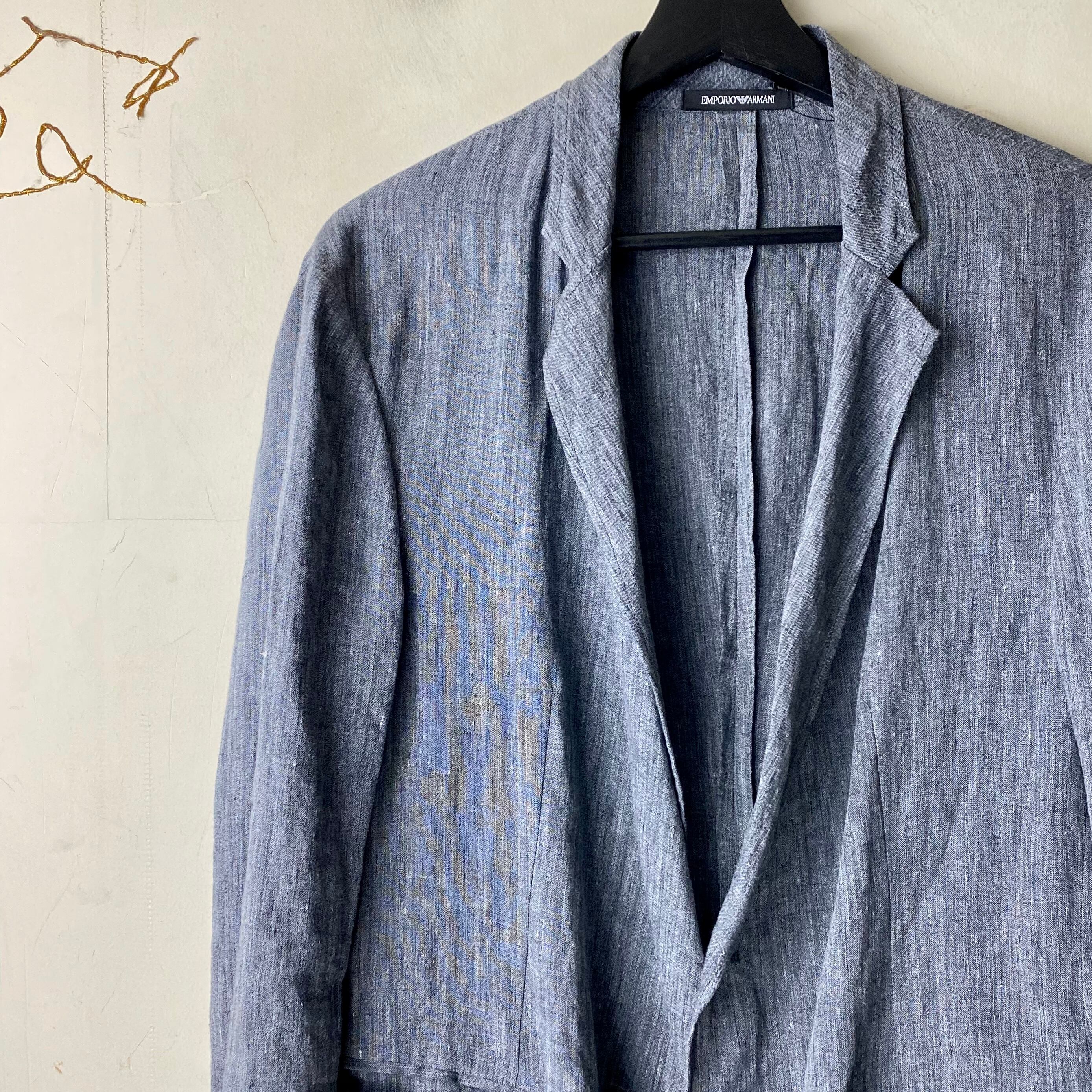 EMPORIO ARMANI linen tailored jacket | NOIR ONLINE