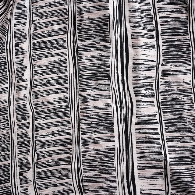 "shimashima" box silhouette l/s open collar shirt