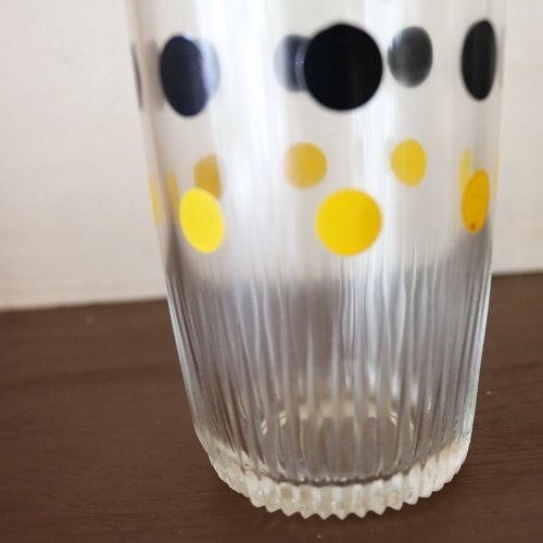 美品　グラス６個セット 　ヘーゼルアトラス 　ピンクドット 美品グラス6個セット ヘーゼルアトラス ピンクドット