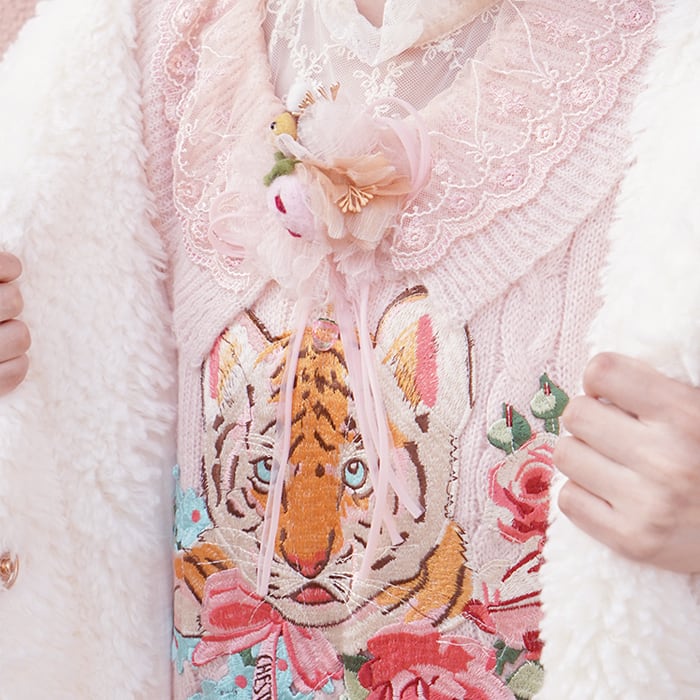 Tiger milk knit dress