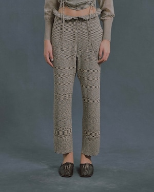 Black Gradient Yarn Pants / GRAY×CHARCOAL