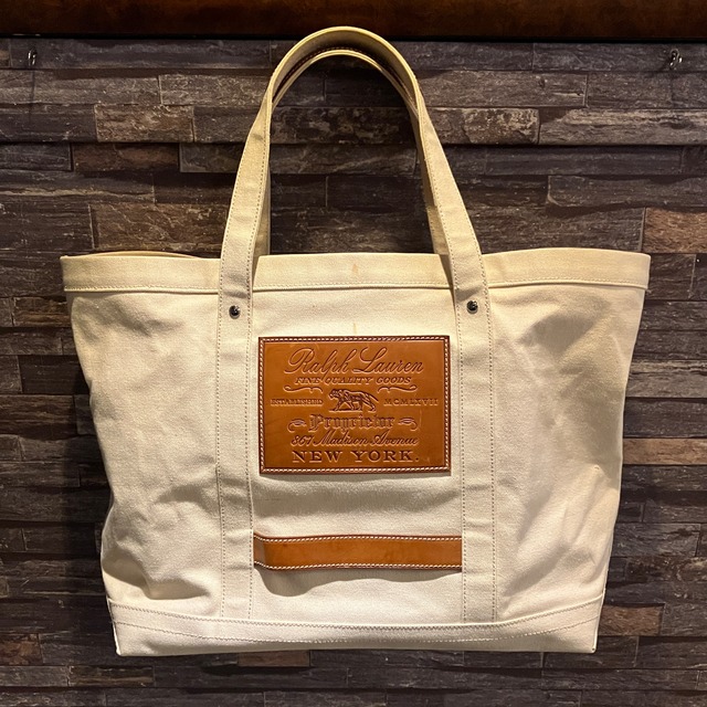 RALPH LAUREN CANVAS TOTE BAG