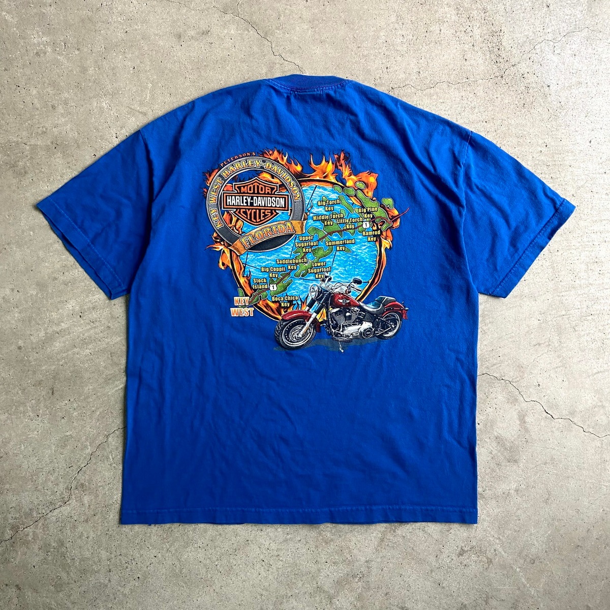 Harley-Davidson ハーレーダビッドソン ファイヤー柄 Tシャツ メンズXL 