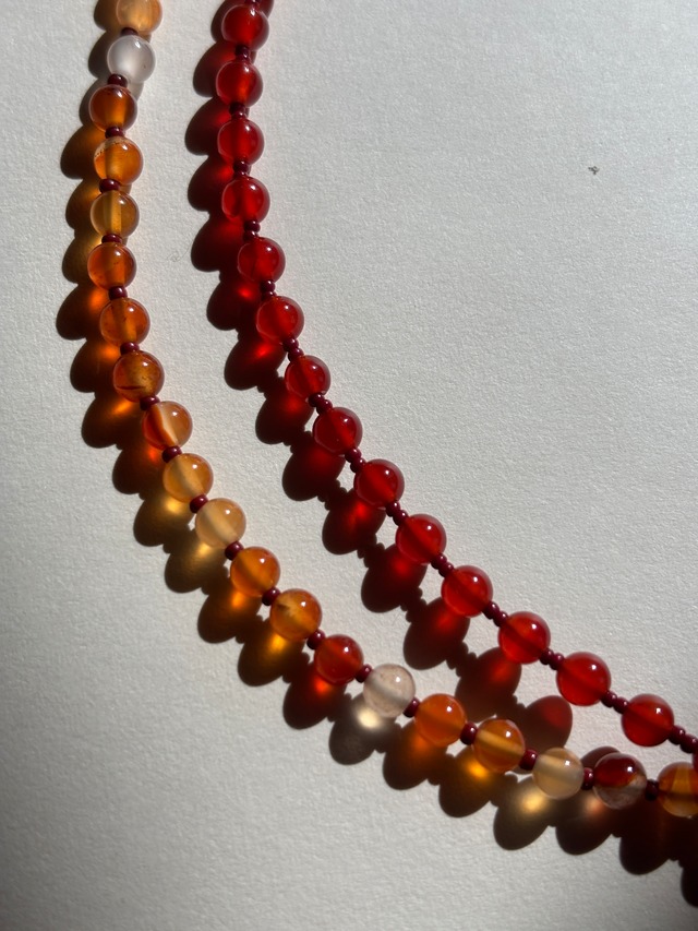天然石カーネリアンネックレス