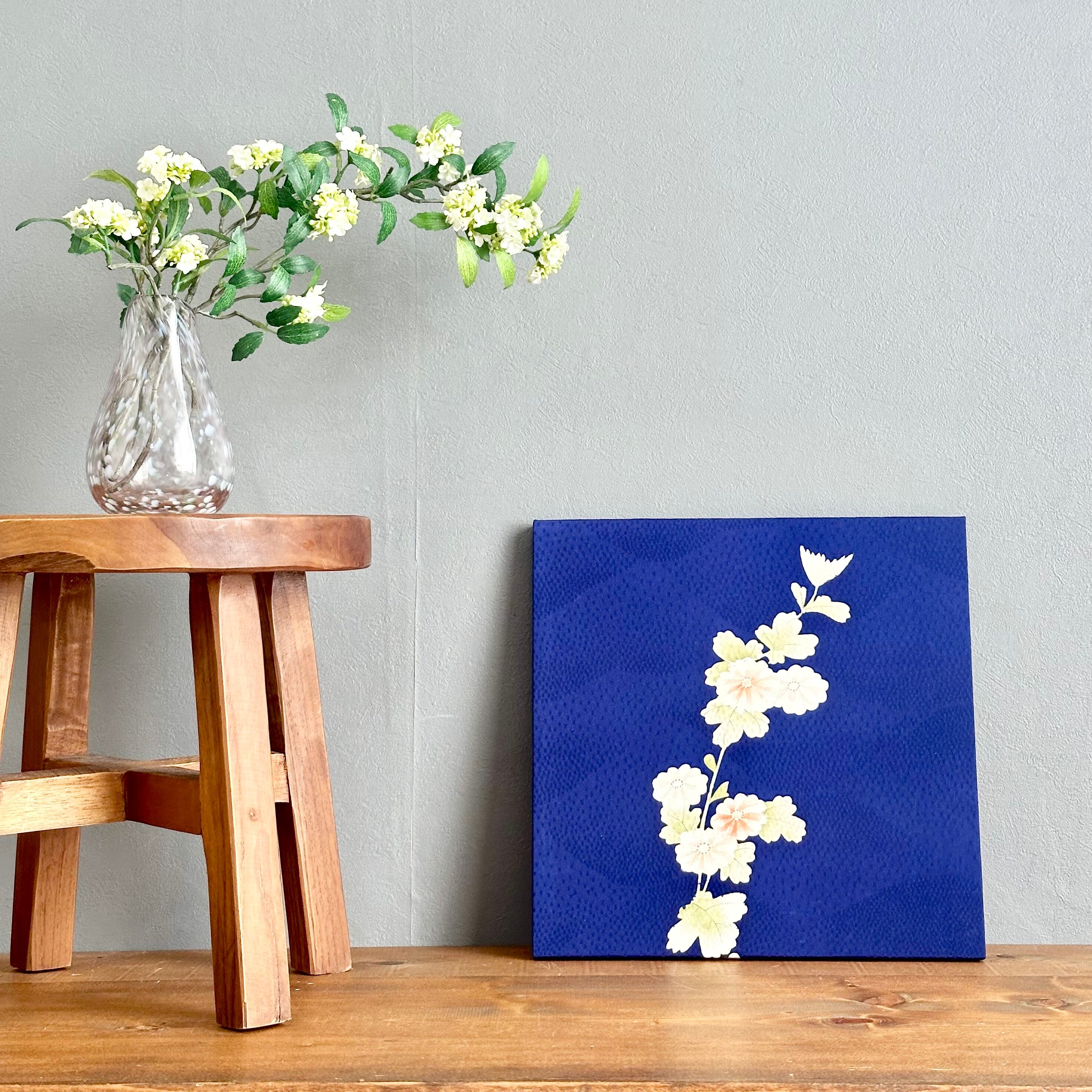 Kimono tapestry 帯のタペストリー 満開の梅と桜 Japanese Kimono