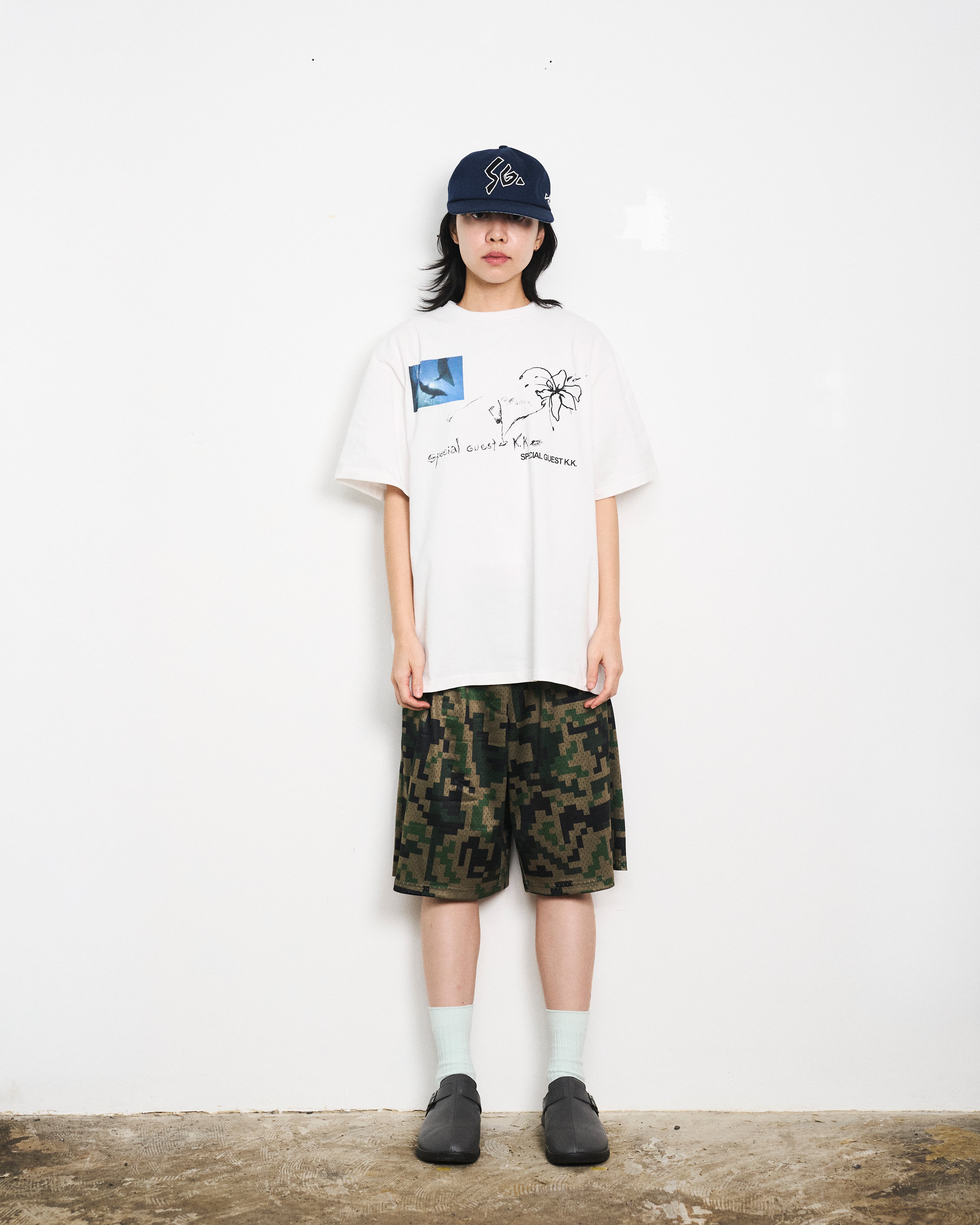 Sex Camo Mesh Shorts (Green) | SPECIAL GUEST