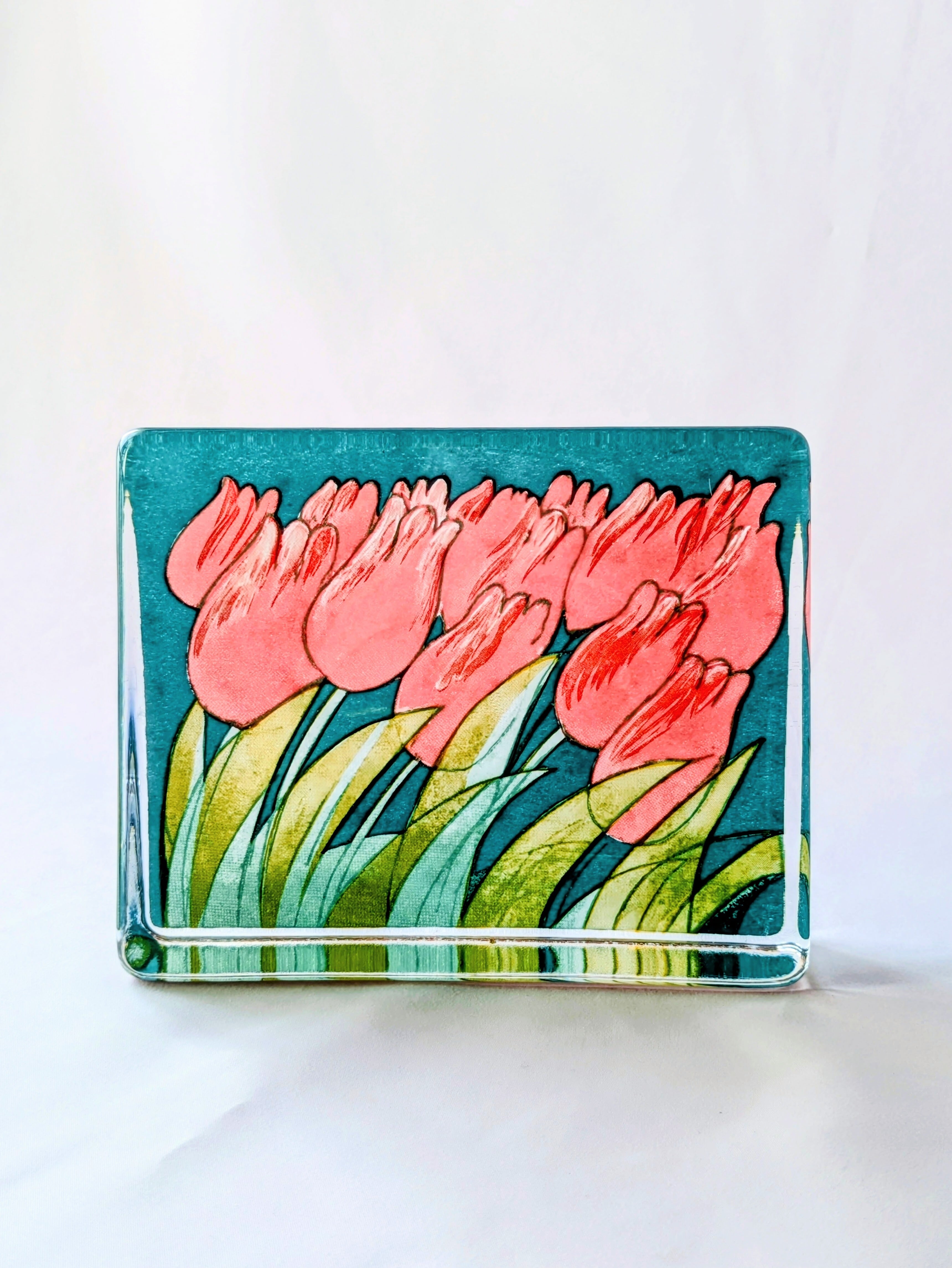 iittala/イッタラ Helja/ヘルヤ ガラスカード 赤いチューリップ