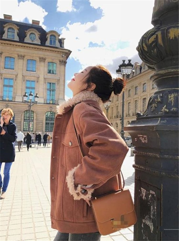 韓国ファッション 裏起毛 シック 厚手 コートチェスターコート ダウンコート