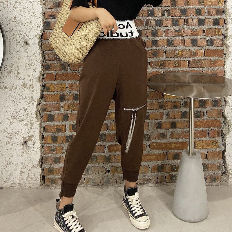 2020年秋新作プラスサイズレディースファットシスターmmストレッチジッパーカジュアルパンツクロッチワイド太脚パンツトレンド ミックスインファッション88972878035