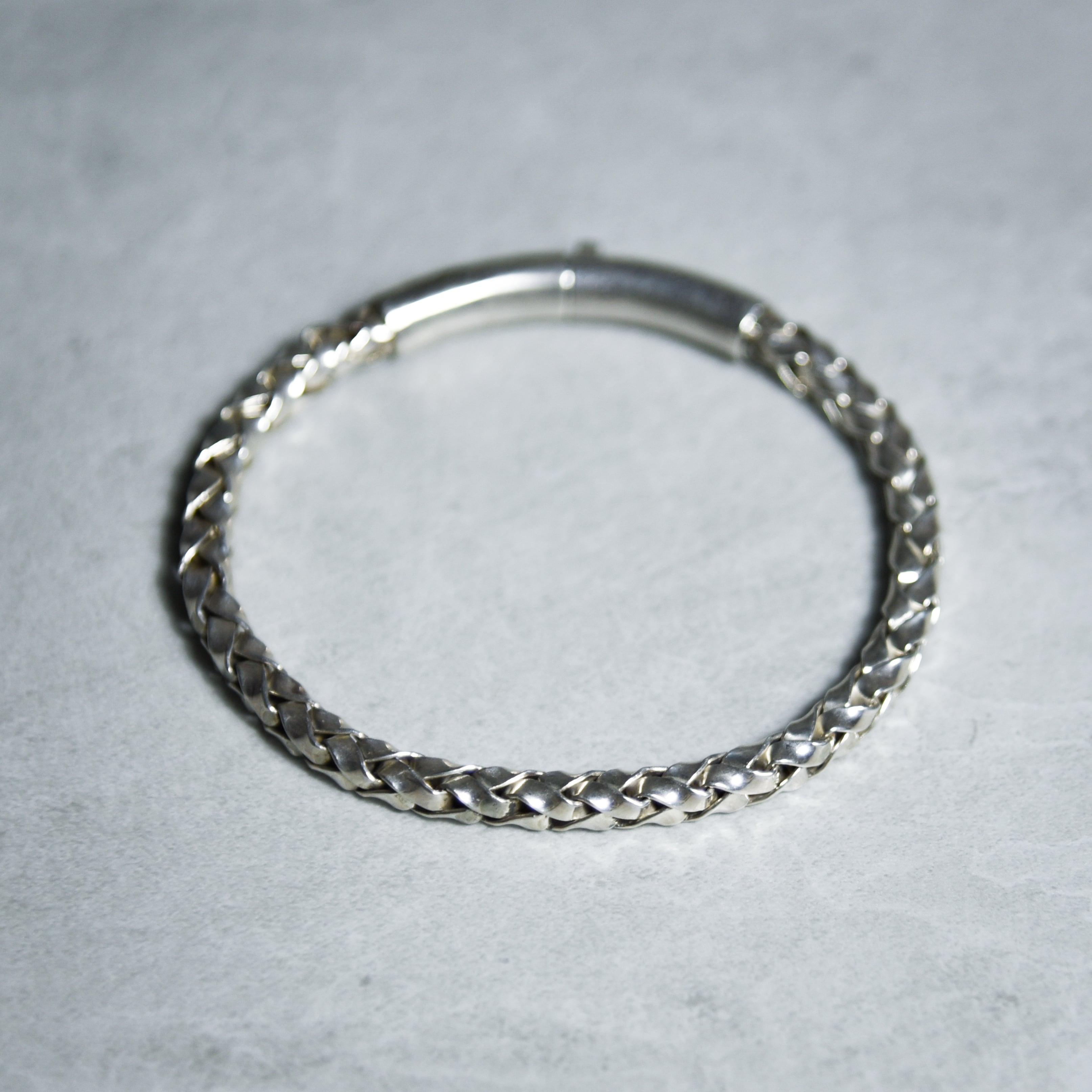 French Vintage Silver Snake Chain Bracelet フランス ヴィンテージ
