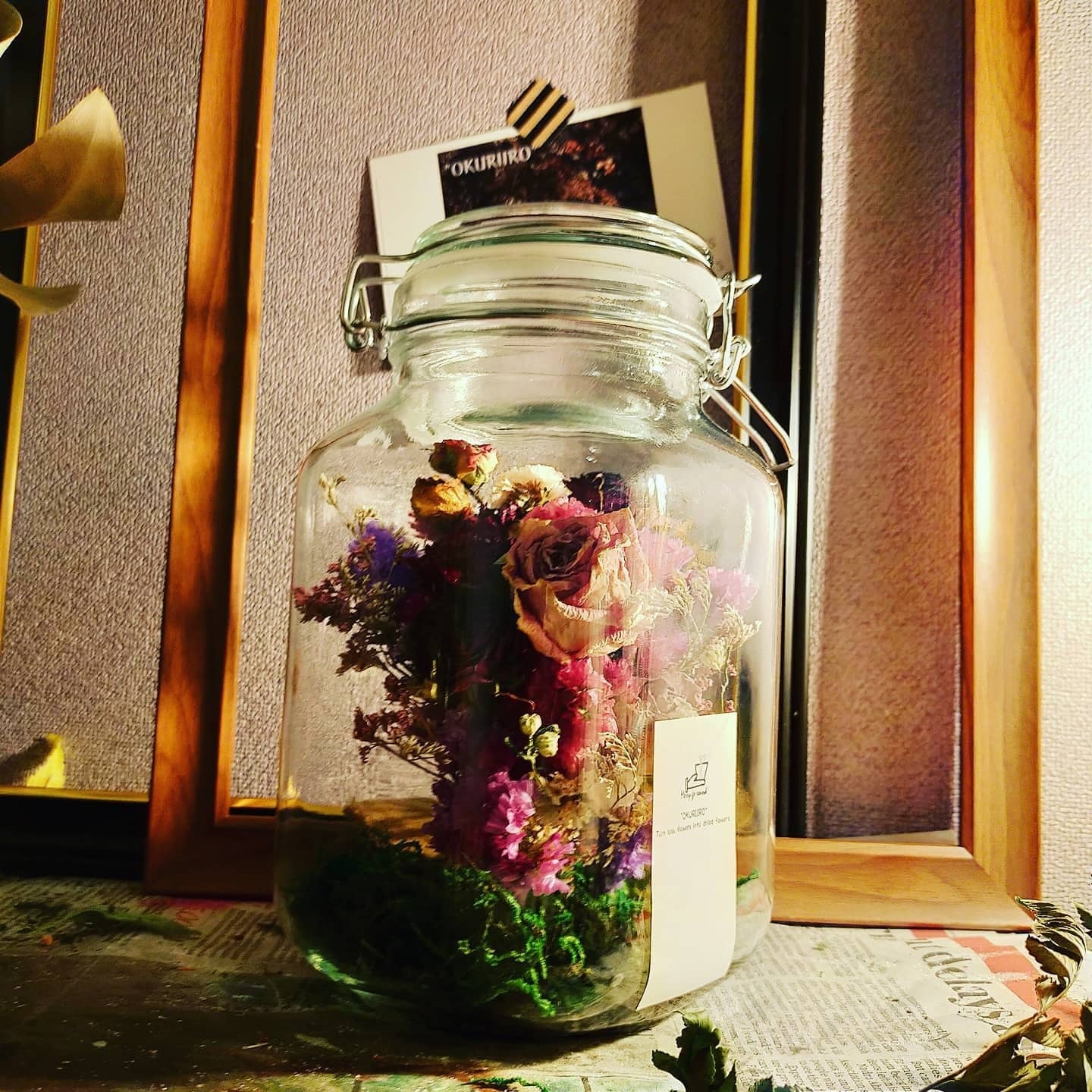 "永"ブーケインボトルM【"Ei"Dried flowers Bouquet in Bottle M】