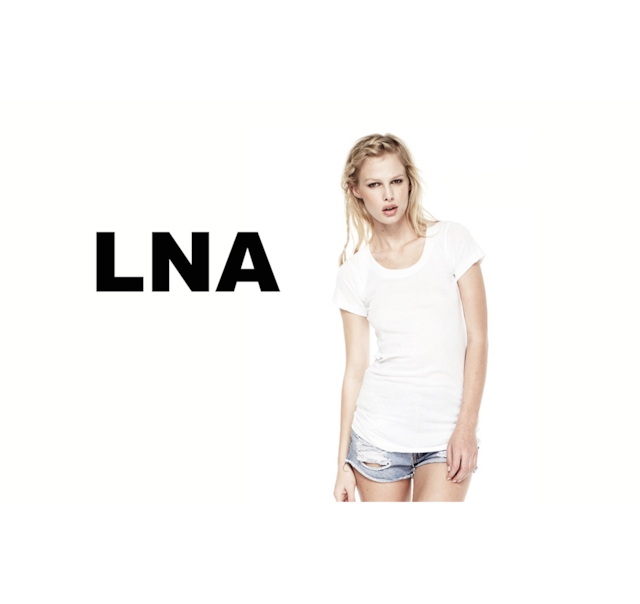 LNA／エルエヌエー　ショートスリーブクルーネックシャツ／ホワイト