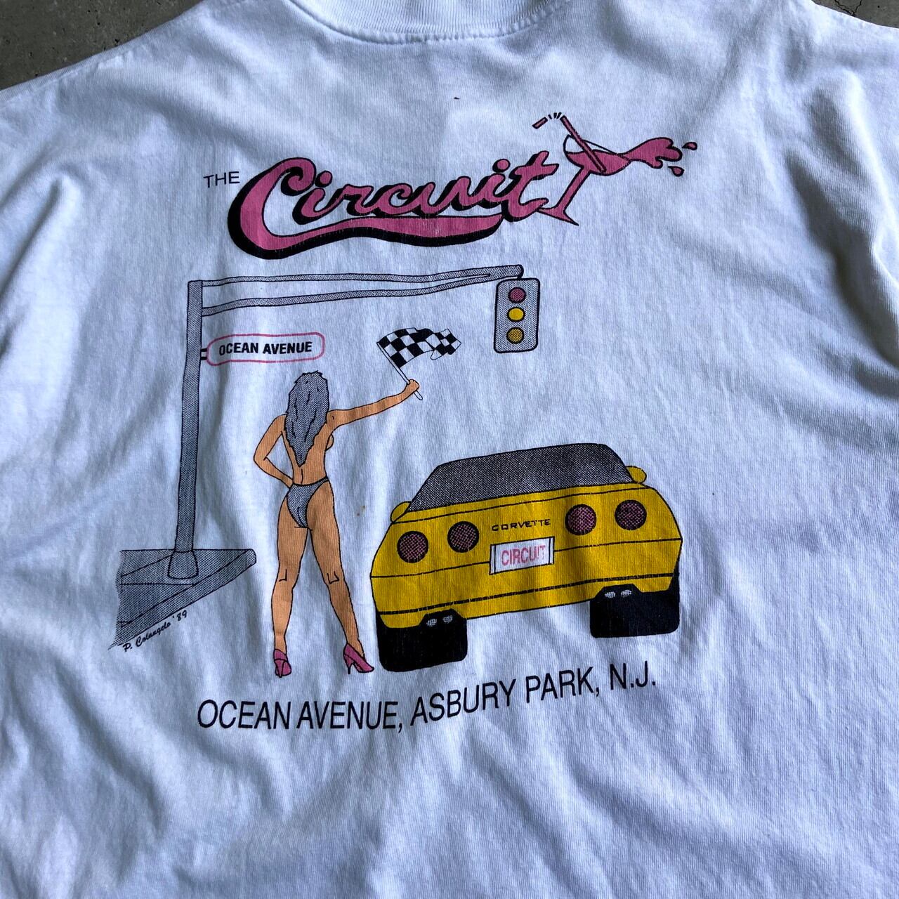 雰囲気系 80年代 USA製 CIRCUIT ショップロゴ プリントTシャツ メンズ