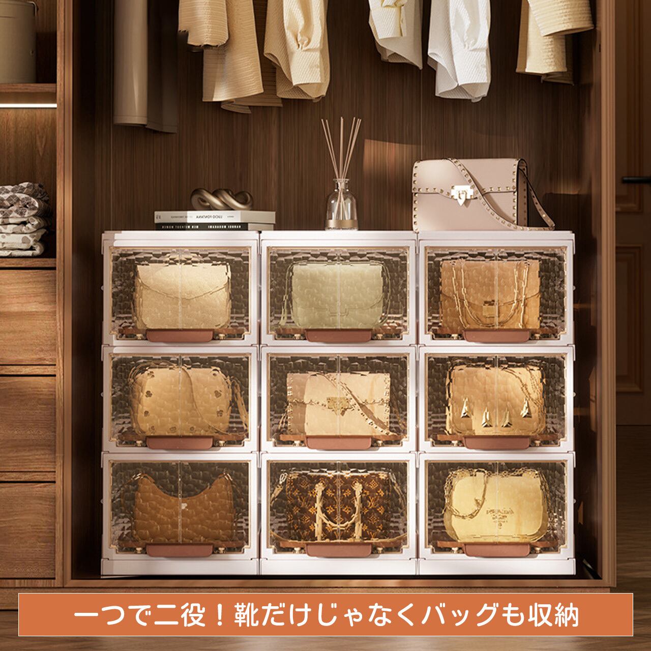 J-355 .スライド式シューズボックス 折りたたみ 組み立て不要 | COCOFID