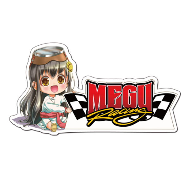 碧志摩メグ　ちびメグMEGU Racing　ステッカー