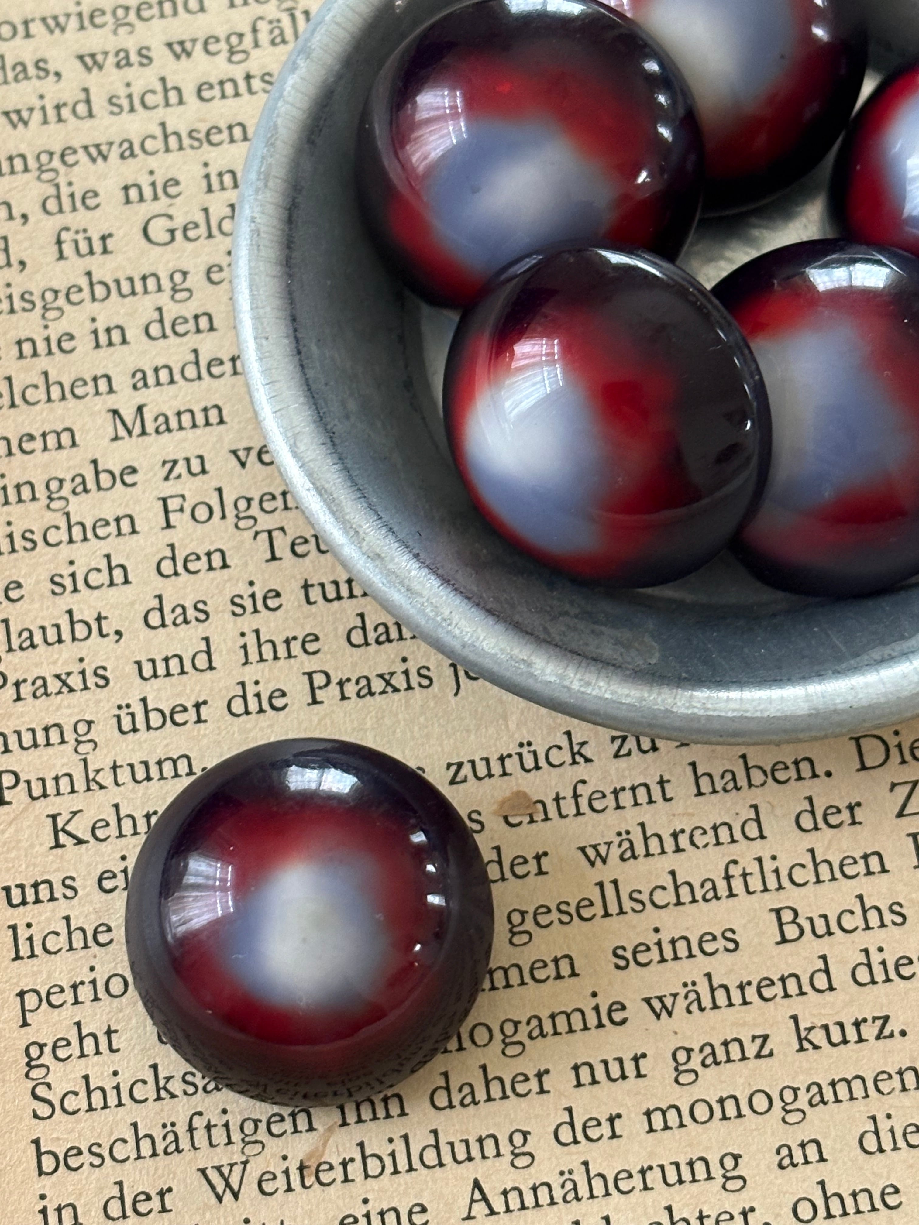 20mm Japanese Vintage ボタン ドーム型 昭和レトロ アクセサリーパーツ カルトナージュ デコレーション