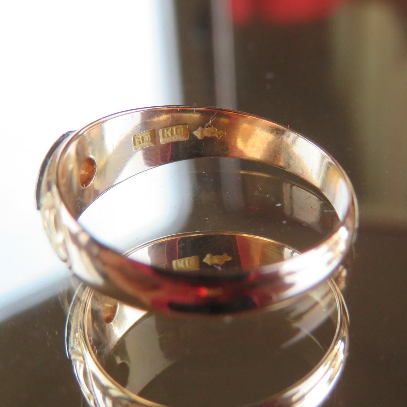 ヴィンテージ K18プラチナコンビ　ダイヤモンドリング