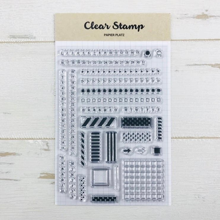 クリアスタンプ 手帳用1 37-733