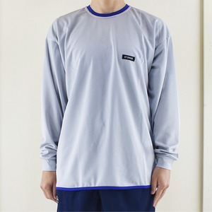 P Long T-shirts :ライトグレー/ブルー