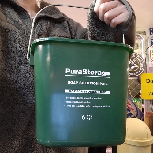 US プラスチックストレージ バケツ/グリーン/海外レストラン　アメリカン雑貨　輸入雑貨　ガレージ　