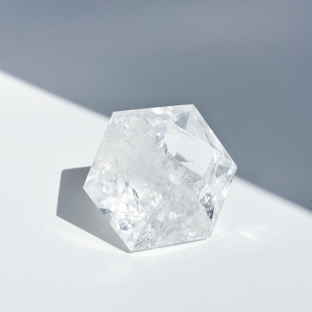 【高品質】ミナスジェライス産クリアクォーツ ダイヤモンドカット01◇Clear Quartz Diamond◇天然石・鉱物・パワーストーン