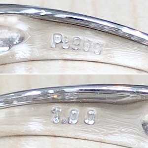 ✨プリンセスカット✨ダイヤ5石❣️ダイヤモンド Pt900 リング 指輪