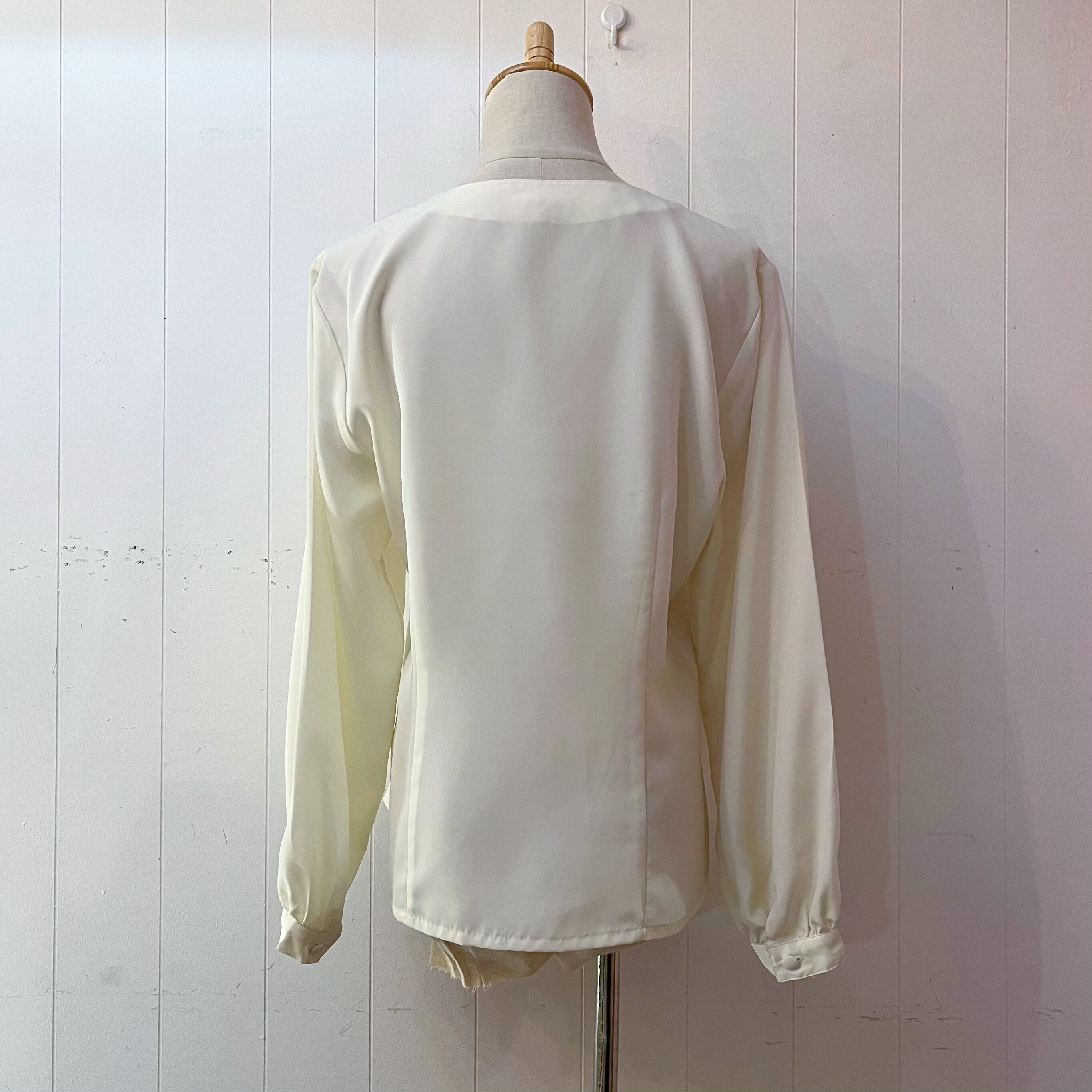 ribbon botanical embroidery blouse