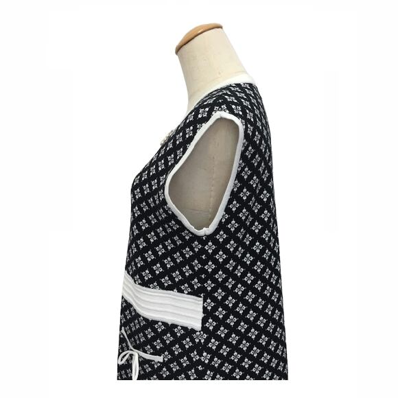 スーパービューティー ワンピース 2023年春夏 配色切替ジャガード編み