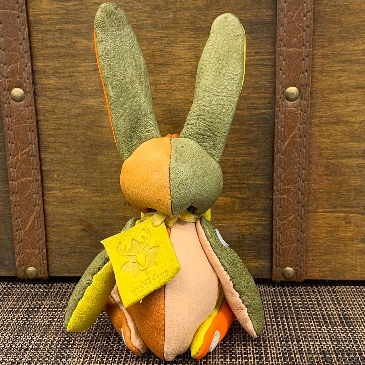 ジビエレザー鹿革ベルラビ★端革を使ってアップサイクル「ベルズラビット」写真の1点販売です　カラフル 系