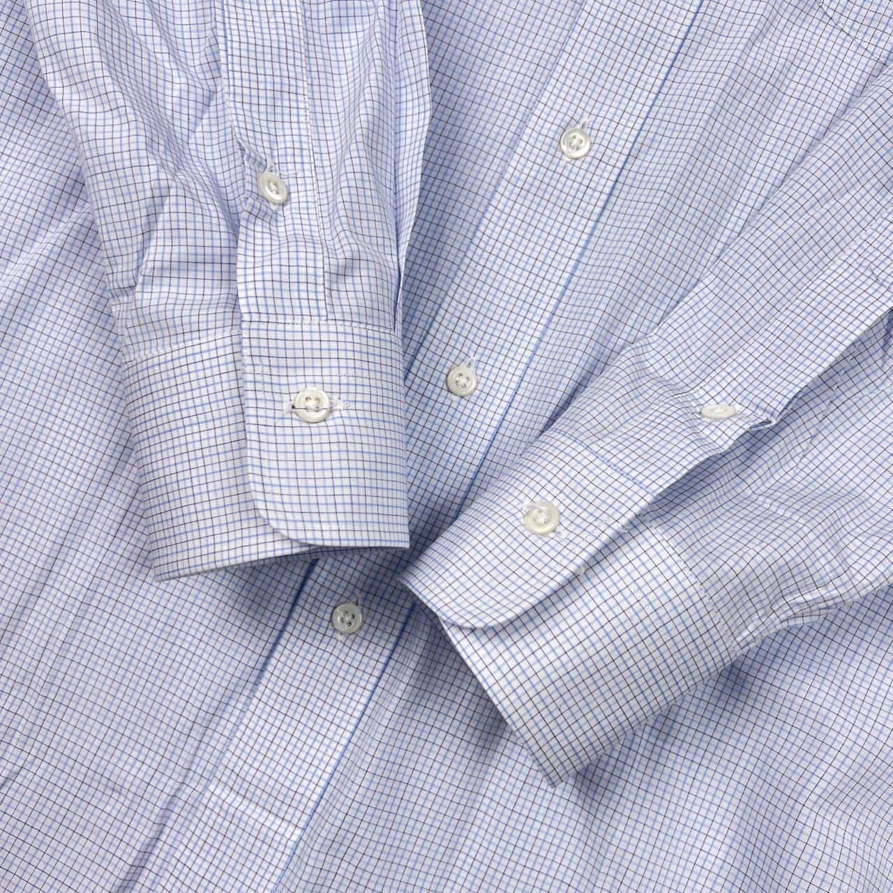 90s Burberrys' REGD バーバリー チェック 長袖 ワイシャツ ドレスシャツ 39-78/ブルー ホワイト メンズ ビンテージ
