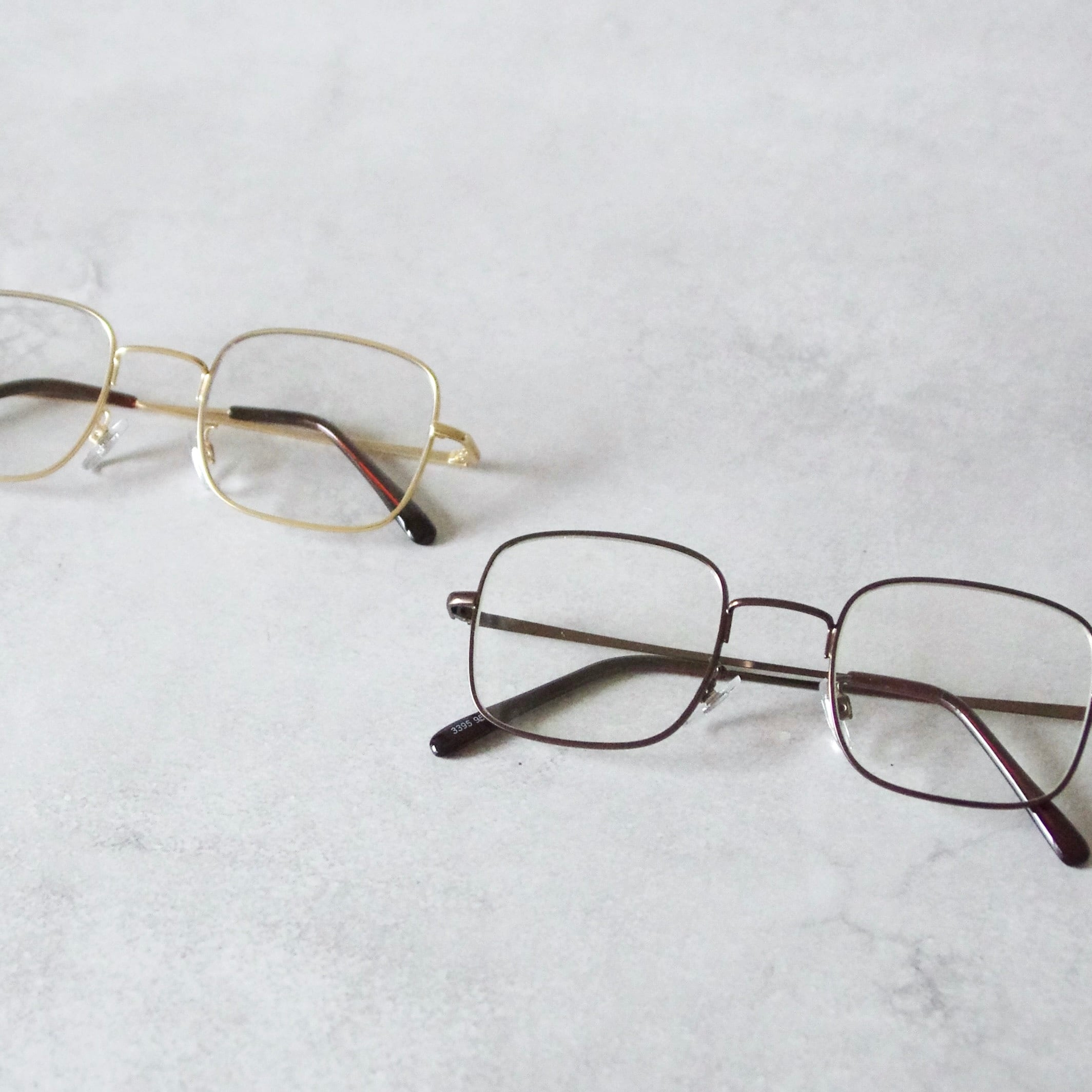 SELECT】スクエアメタルフレーム 33-95 おしゃれ クラシック スクエア