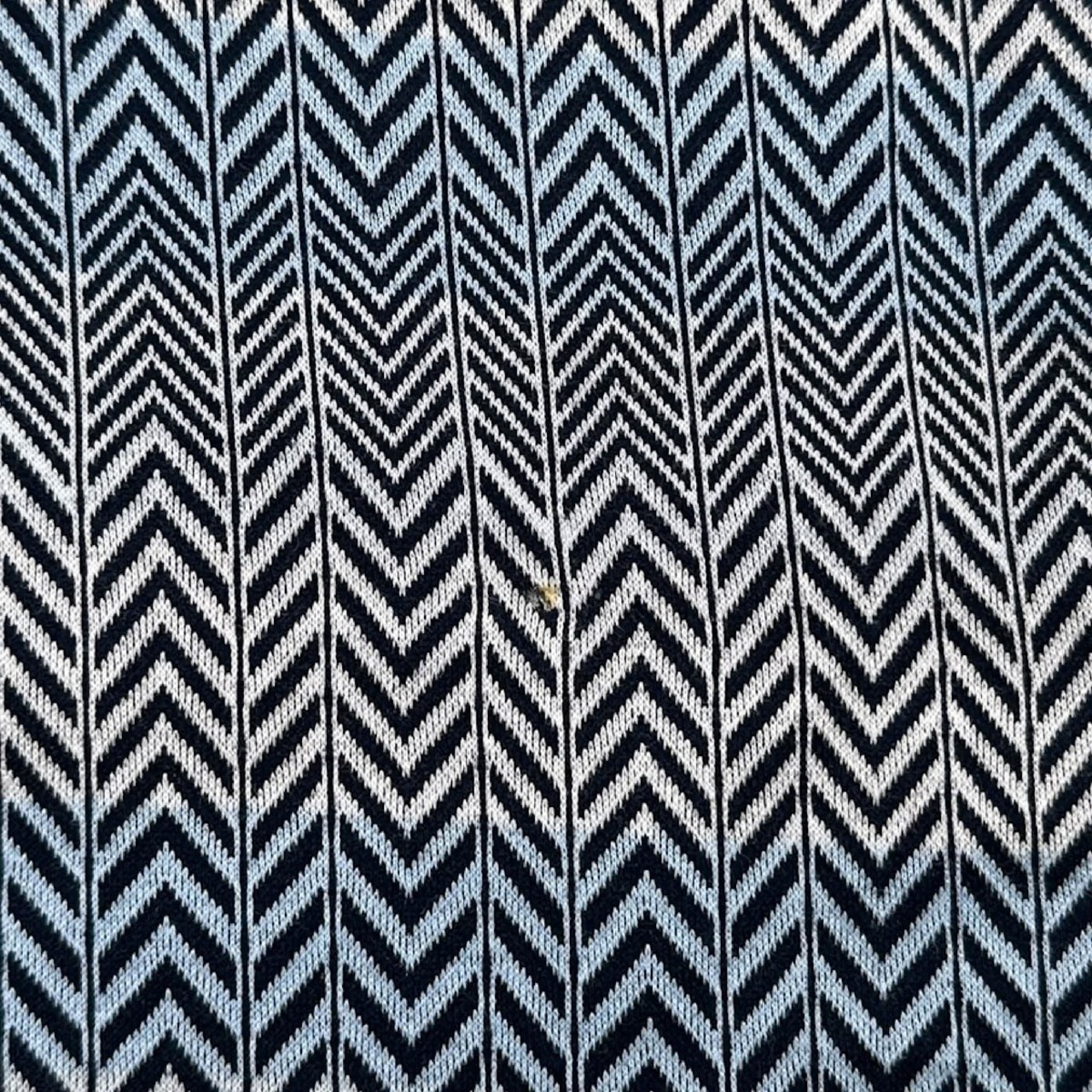 イタリア製◆GOOSEY'S ヘリンボーン ボーダー柄 コットン 半袖 ポロシャツ Mサイズ /伊製/MADE IN ITALY/天竺/ジャガード/メンズ