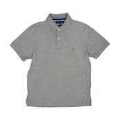 TOMMY HILFIGER トミーフィルフィガー 半袖ポロシャツ XXL/グレー/鹿の子