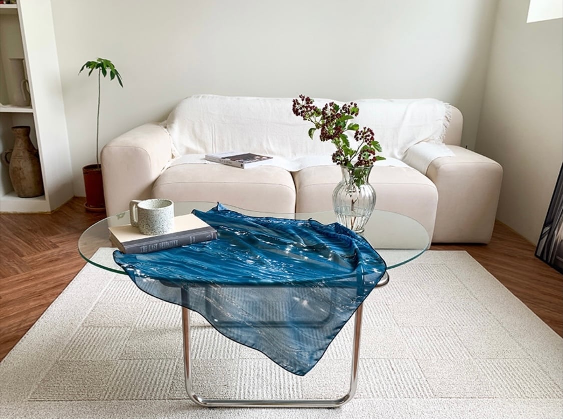 05. small waves 65-65cm / マルチクロス シフォン ファブリック