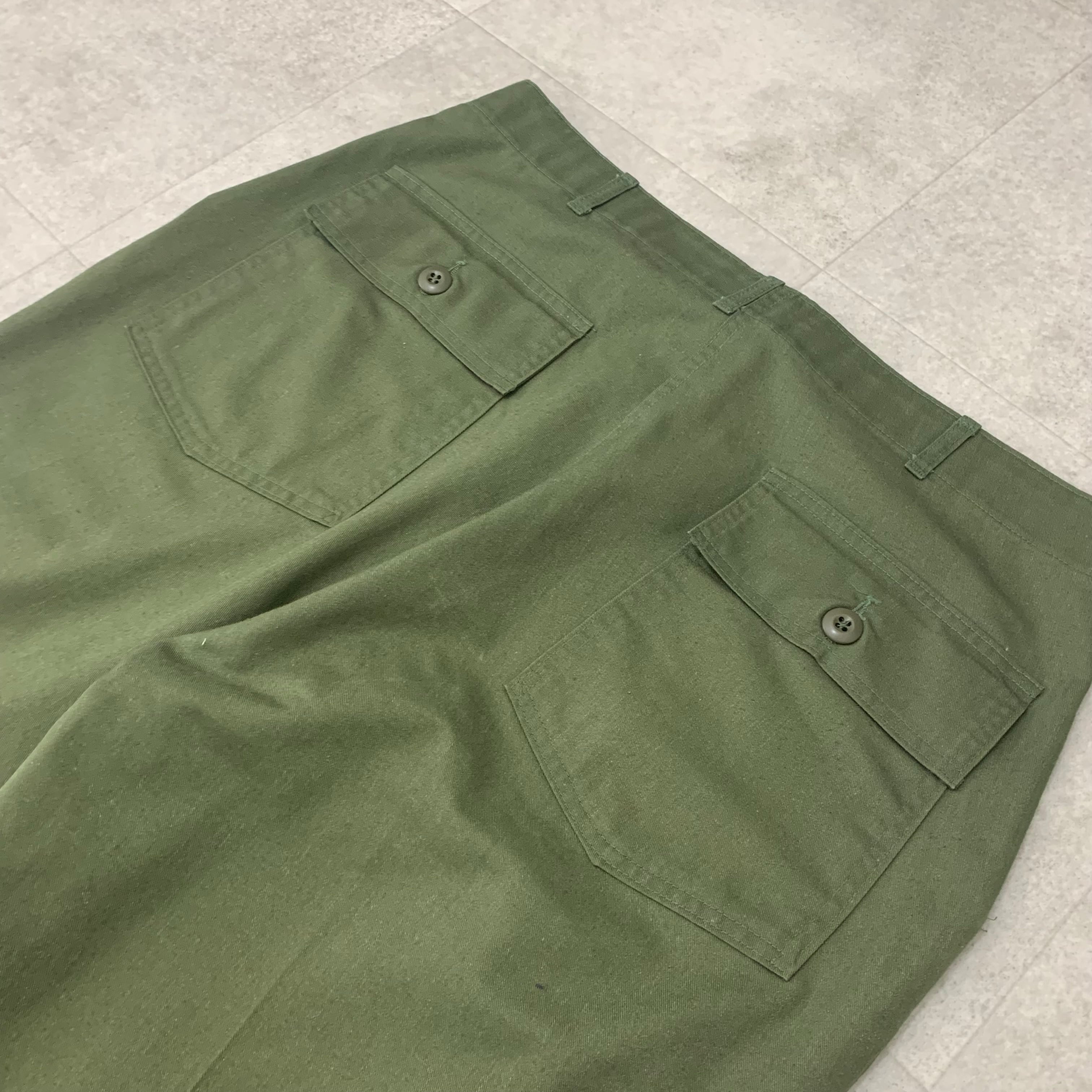 38×33 アメリカ軍 ベイカーパンツ OG507 実物 ファティーグパンツ