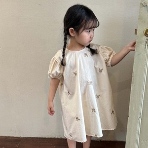 【KID】夏新作 ウサギ柄刺繍ワンピース