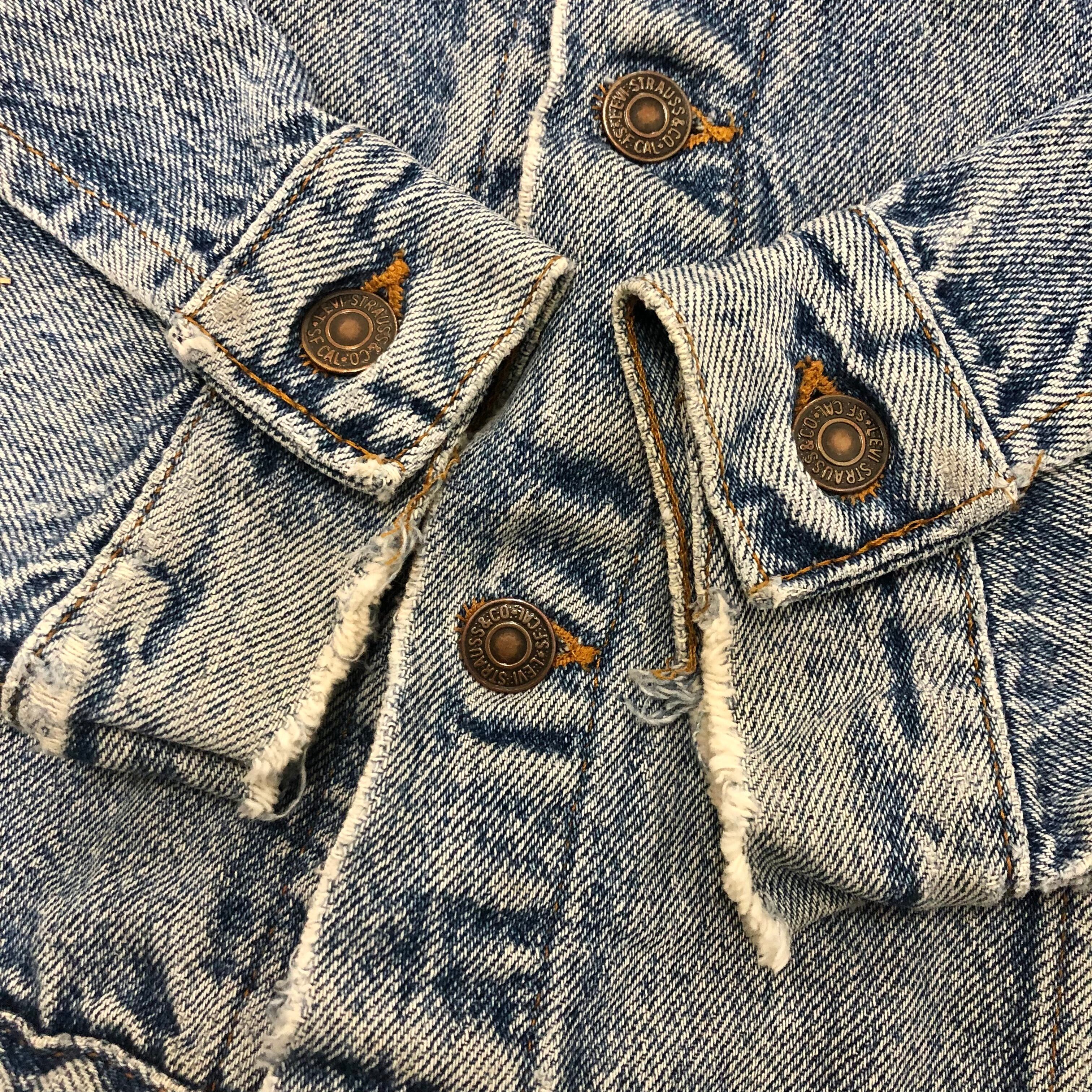 90s Levi's 70507/Denim Jacket/USA製/L/デニムジャケット/ボタン裏527
